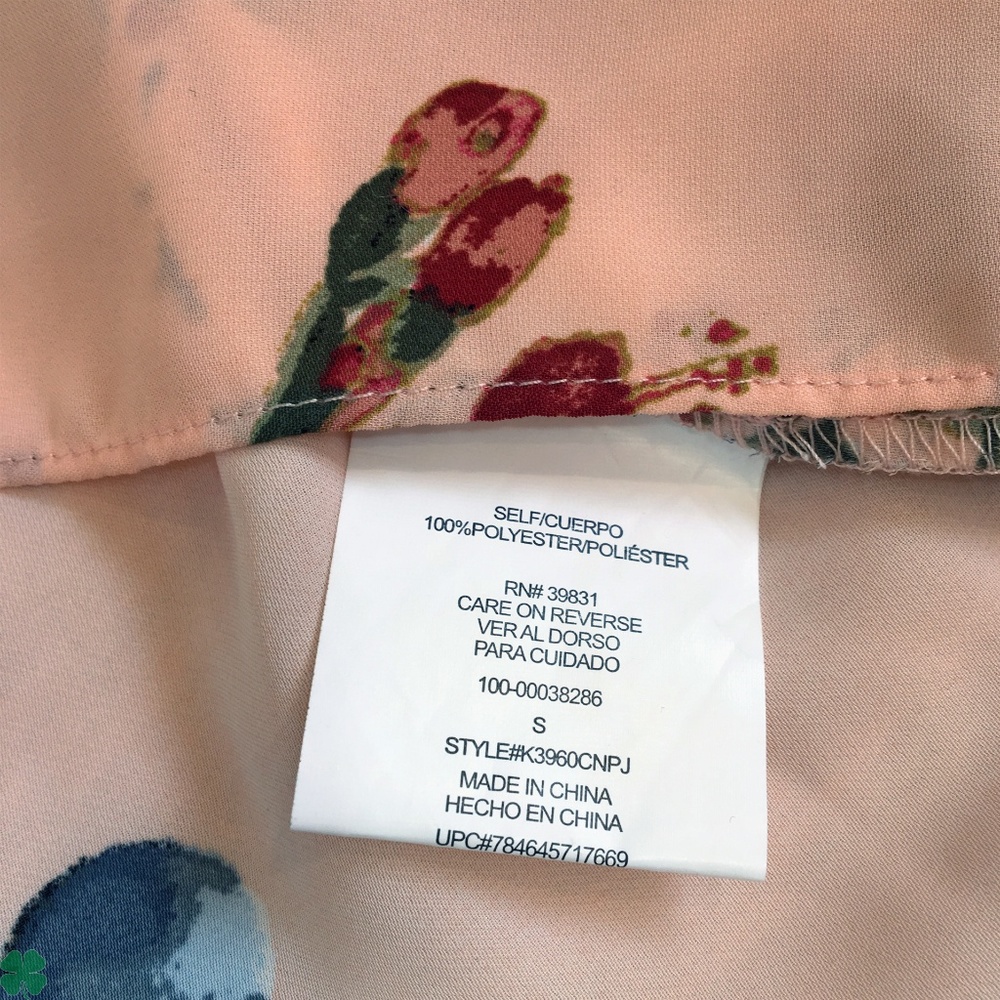 NWT My Michelle Peach 3/4 Sleeves Ruffled Blouse - Picture 6 of 9
